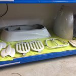 díly čz 175/502 po laku, připravené na montáž